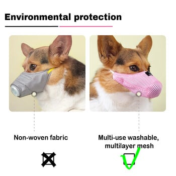 Мрежеста кучешка муцуна Pet Mouth Mask Anti Biting Dogs Traning Muzzle No Bite Anti Bark For Small Medium Dog Yorkshire Chihuahua