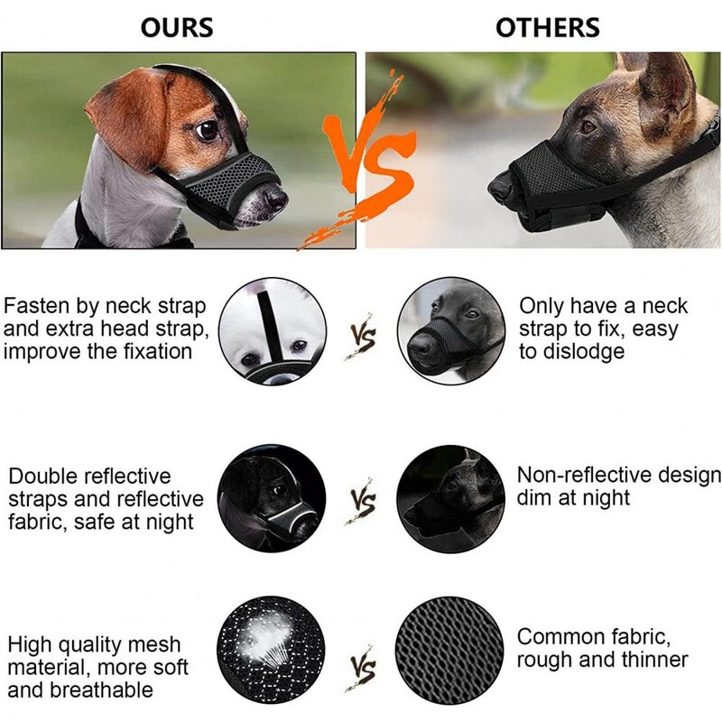 Ātri nolaižams suņa purns Pretkošļājamais suņa purns Elpojošs, regulējams suņa purns Ērts Pretkošļājamais Pretkožšanu maziem