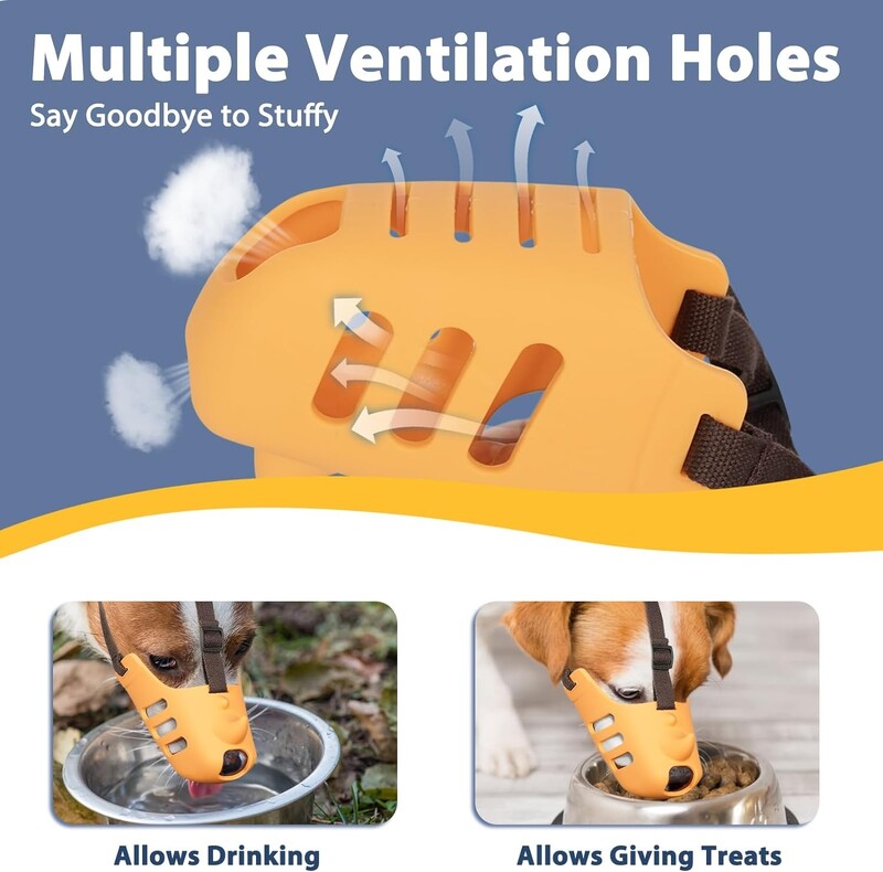 Pseća njuška, prozračna silikonska navlaka za kavez za usta za sprječavanje grickanja i žvakanja, smiješna nosorogova njuška s podesivim remenom za glavu