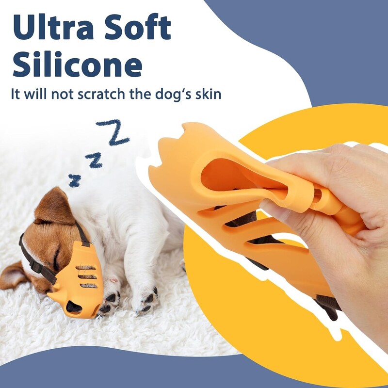 Pseća njuška, prozračna silikonska navlaka za kavez za usta za sprječavanje grickanja i žvakanja, smiješna nosorogova njuška s podesivim remenom za glavu