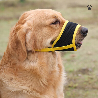 Botuță pentru câini anti lătrat pentru câini mici și mari, mușcătură reglabilă din plasă, bot pentru gură de câine, botniță respirabilă pentru gură pentru câini