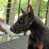 Acoperire pentru gură pentru bot pentru câine mare Preveniți mușcătura țipătul Mănâncă măști pentru câini mici și mari, dop pentru lătrat pentru animale de companie, bandă reflectivă