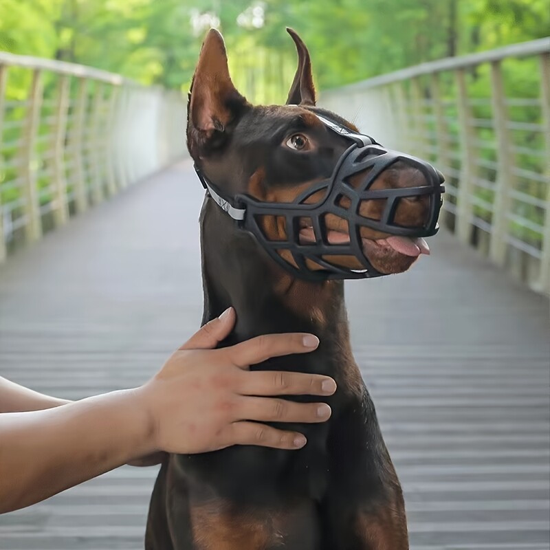 Acoperire pentru gură pentru bot pentru câine mare Preveniți mușcătura țipătul Mănâncă măști pentru câini mici și mari, dop pentru lătrat pentru animale de companie, bandă reflectivă