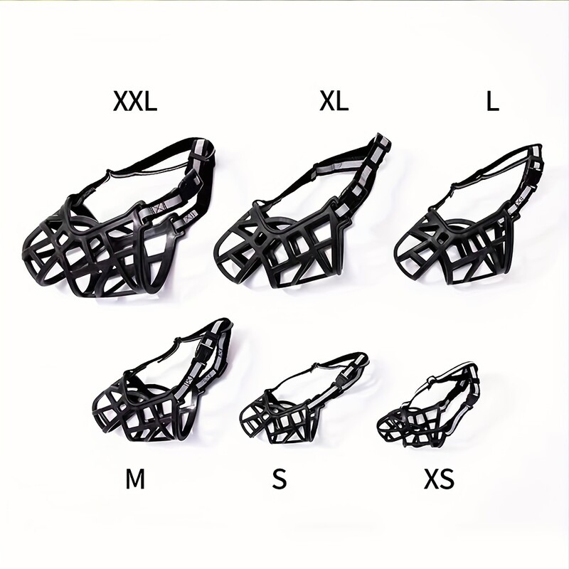 Acoperire pentru gură pentru bot pentru câine mare Preveniți mușcătura țipătul Mănâncă măști pentru câini mici și mari, dop pentru lătrat pentru animale de companie, bandă reflectivă