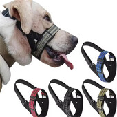 Kvėpuojantys šunų snukiai Minkšta putplasčio paminkštinta šunų dresavimo snukis nuo įkandimo nuo žievės ir nuo kramtymo reguliuojamas atspindintis šuns snukio apsauga