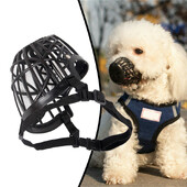 1 buc Coș pentru mușcături Respirabil 1 buc Guler Coș fără mușcături Accesorii pentru animale de companie Cuști reglabile pentru bot Cușcă PE pentru câine Cușcă neagră pentru gură
