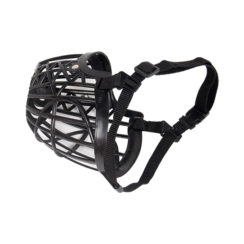 1 buc Coș pentru mușcături Respirabil 1 buc Guler Coș fără mușcături Accesorii pentru animale de companie Cuști reglabile pentru bot Cușcă PE pentru câine Cușcă neagră pentru gură
