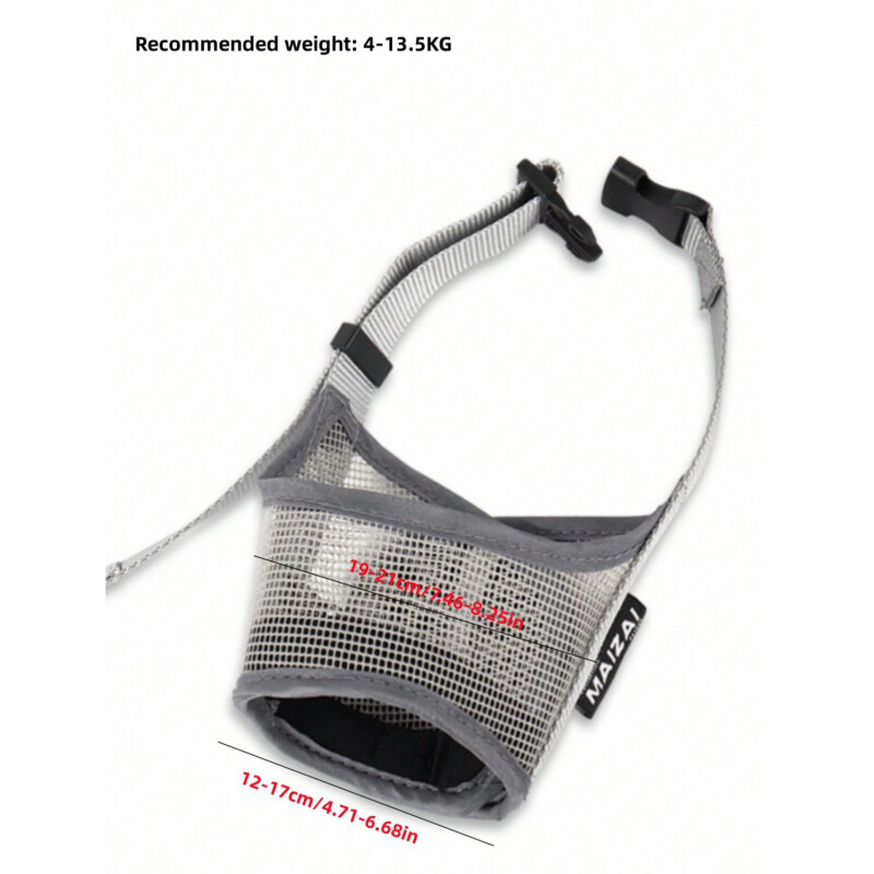 Lengvas, kvėpuojantis tinklelio dizaino šuns snukis Mažas vidutinio dydžio šuns įkandimo ir žievės snukis reguliuojama augintinio kaukė