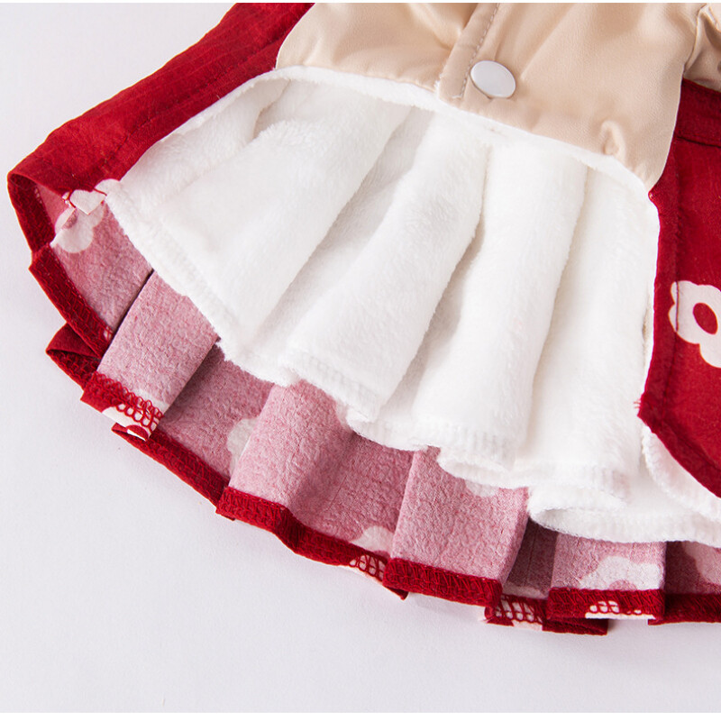 Rochie prințesă cățelușă, toamnă iarnă, fustă la modă, ham pentru animale de companie, câine mic, chihuahua, Yorkshire, pomeranian, pulover cald, cămașă pentru pisici