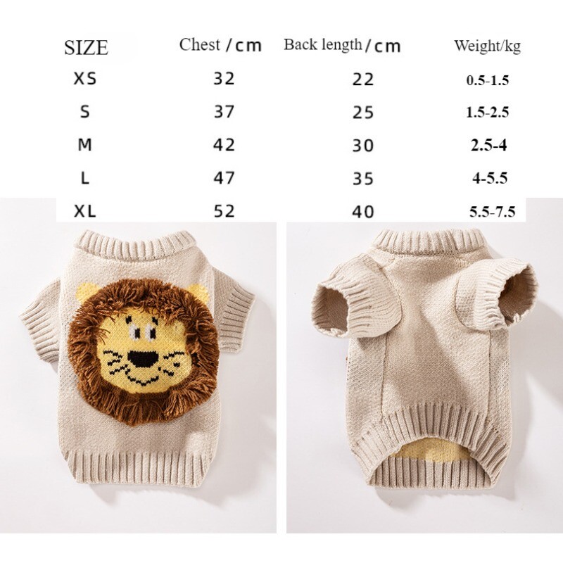 Toamnă și iarnă Câine de talie mică și mijlocie Leuși drăguți Pulovere Ursuleți de pluș Pisici Tricoturi Haine pentru câini Îmbrăcăminte zilnică