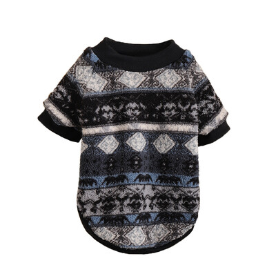 Pulover de iarnă pentru câini, negru, pufos, mic, mijlociu, cățeluș, pisică, haine calde, haine de iarnă Theraml pentru Crăciun pentru animale de companie