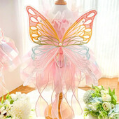 Rochie de prințesă fluture Haine pentru câini Haine dulci Câine Câine Super mic drăguț Chihuahua imprimeu moale vară roz fată mascota