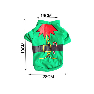 Kalėdiniai šunų drabužiai Naujieji Metai Naminiai gyvūnai Šunų Drabužiai Mažiems Vidutiniams Šunims Kostiumai Čihuahua Naminių gyvūnėlių marškinėliai Šilti Apranga šuniui Jorkšyras