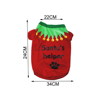Kalėdiniai šunų drabužiai Naujieji Metai Naminiai gyvūnai Šunų Drabužiai Mažiems Vidutiniams Šunims Kostiumai Čihuahua Naminių gyvūnėlių marškinėliai Šilti Apranga šuniui Jorkšyras