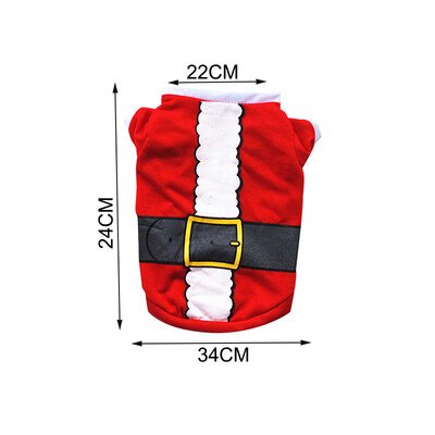 Kalėdiniai šunų drabužiai Naujieji Metai Naminiai gyvūnai Šunų Drabužiai Mažiems Vidutiniams Šunims Kostiumai Čihuahua Naminių gyvūnėlių marškinėliai Šilti Apranga šuniui Jorkšyras