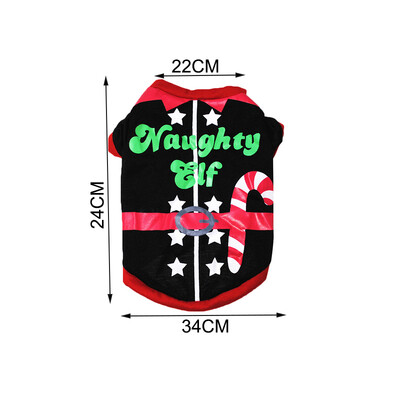 Kalėdiniai šunų drabužiai Naujieji Metai Naminiai gyvūnai Šunų Drabužiai Mažiems Vidutiniams Šunims Kostiumai Čihuahua Naminių gyvūnėlių marškinėliai Šilti Apranga šuniui Jorkšyras