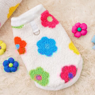 XS-8XL Zimski topli prsluk za kućne ljubimce Odjeća za štene za male srednje velike pse Mekani prsluk za zlatnog retrivera s cvijećem Odjeća za kućne ljubimce