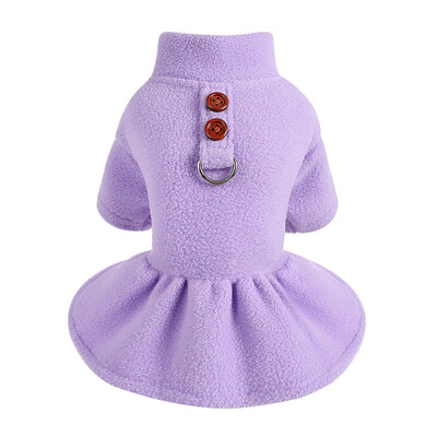 Žieminė šunų pakinktų suknelė Mielas šiltas vilnonis šuns megztinis mažiems šunims Mergaitei Rožinė Violetinė Suknelės Suknelės Rūbai Čihuahua Yorkie