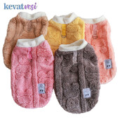 Minkšti pliušiniai šunų drabužiai žiemai šilti megztiniai mažiems ir vidutiniams šunims Patogūs šuniukų paltai Shih Tzu drabužiai naminiams gyvūnėliams