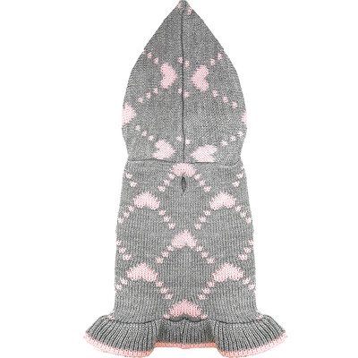 Šunų nertiniai megztiniai mergaitėms Prabangus megztinis Suknelė Šilta žieminė kalėdinė megztinė mažiems ir vidutiniams šunims Moterims