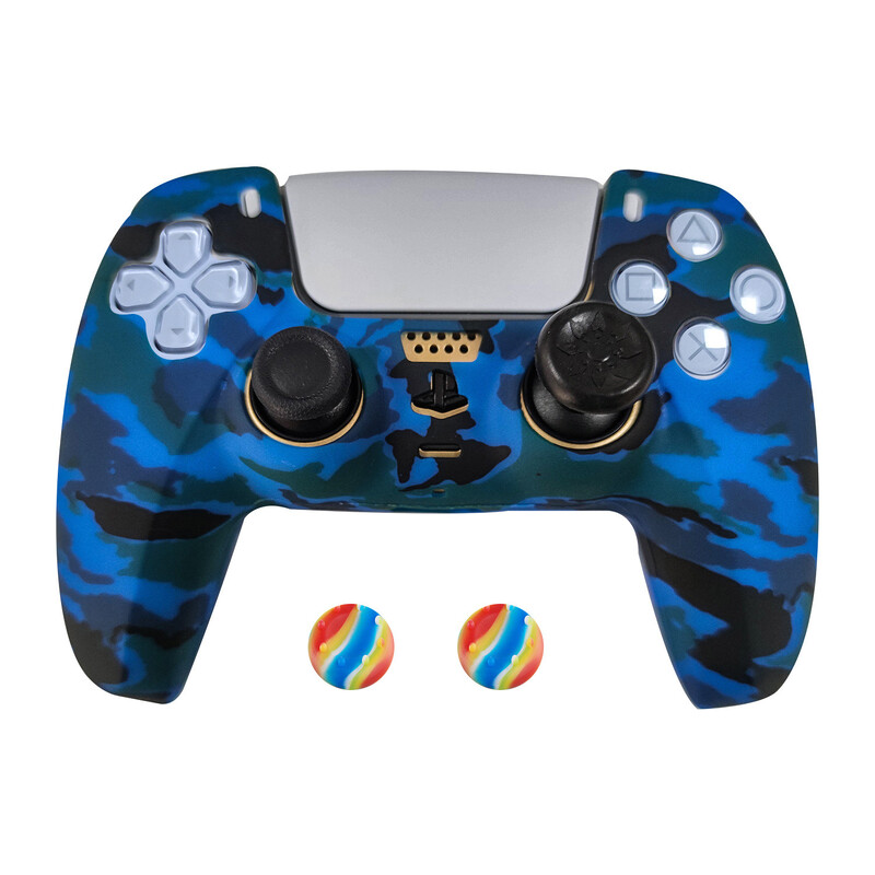 PS5 dangtelis silikono rankenos dangtelis PS5 PS5 silikoninis apsauginis dangtelis PS5 minkštas guminis dangtelis PS5 kamufliažinis dangtelis