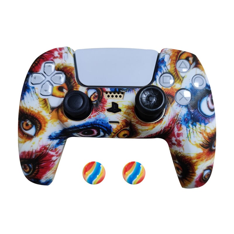 PS5 dangtelis silikono rankenos dangtelis PS5 PS5 silikoninis apsauginis dangtelis PS5 minkštas guminis dangtelis PS5 kamufliažinis dangtelis