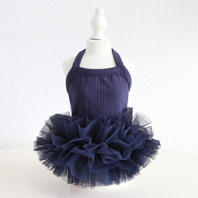 Kucēnu apģērbs 2024. gada mājdzīvnieku veste džemperu kleitas ar baleta svārkiem vasaras pavasara suns, 4 krāsu XS XL krāsu meitene princese