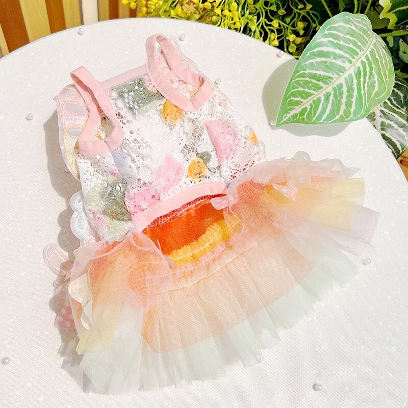 Vasaros naminių princesių drabužiai naminių šunų suknelė šunims Sijonas vasaros šunų vestuvės Yorkie Chihuahua pudelis šunims Sijonai kačių suknelės