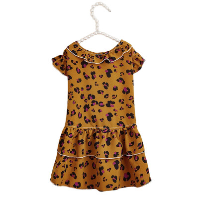 Retro leopardiniai naminių šunų drabužiai Klasikinės mados paprastos suknelės mažiems ir vidutiniams šunims Čihuahua Šnaucerio šuniuko sijonai