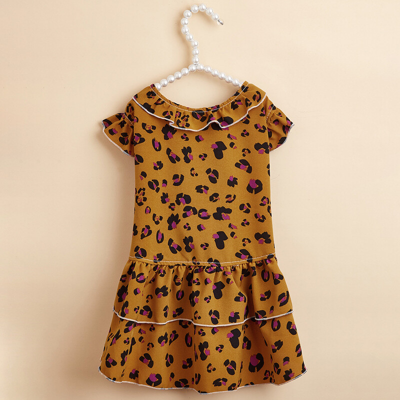 Retro leopardiniai naminių šunų drabužiai Klasikinės mados paprastos suknelės mažiems ir vidutiniams šunims Čihuahua Šnaucerio šuniuko sijonai