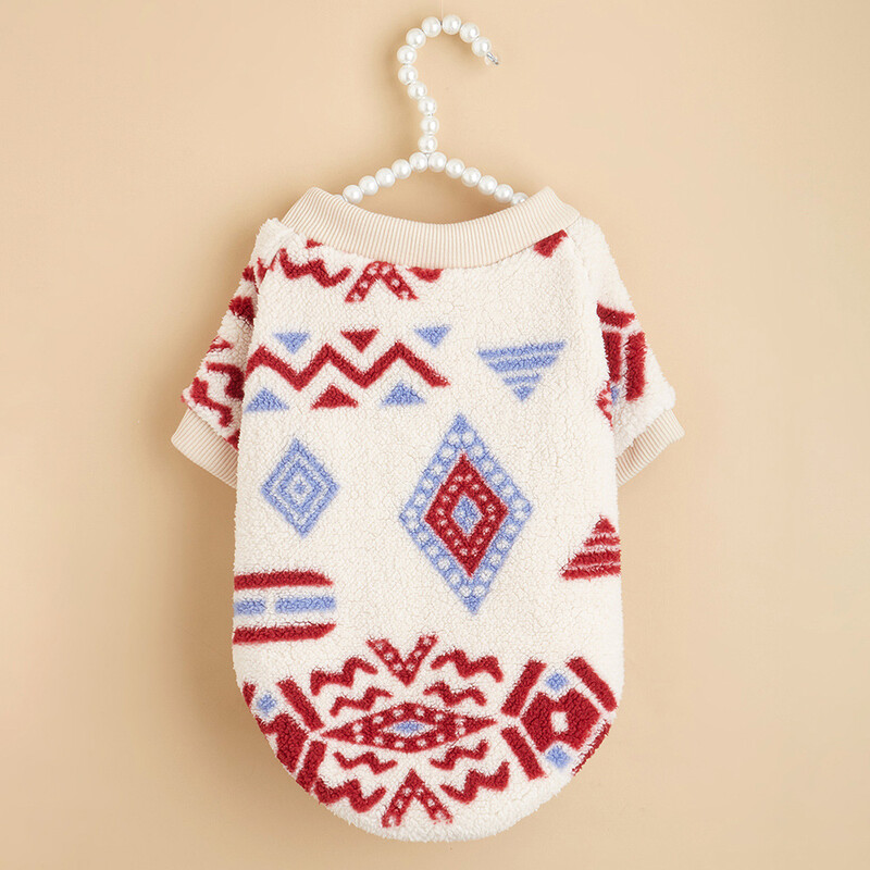 Megztinis naminiams gyvūnėliams Katės šuniui Žieminiai šilti pliušiniai drabužiai Gražūs skaidraus rašto šilti drabužiai naminiams gyvūnėliams Mažų vidutinių šunų marškinėlių kostiumas