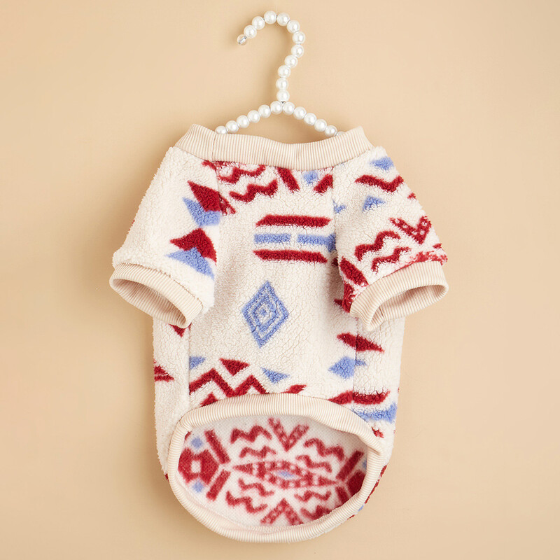 Megztinis naminiams gyvūnėliams Katės šuniui Žieminiai šilti pliušiniai drabužiai Gražūs skaidraus rašto šilti drabužiai naminiams gyvūnėliams Mažų vidutinių šunų marškinėlių kostiumas
