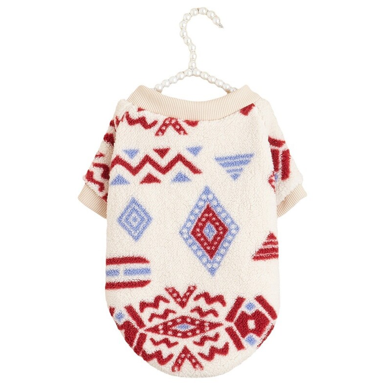 Megztinis naminiams gyvūnėliams Katės šuniui Žieminiai šilti pliušiniai drabužiai Gražūs skaidraus rašto šilti drabužiai naminiams gyvūnėliams Mažų vidutinių šunų marškinėlių kostiumas