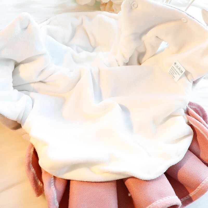 Haine pentru câini Toamnă/Iarnă Pisica groasă Fusta prințesă Palton din bumbac Fusta de lână Tort Câine mic Teddy Pet