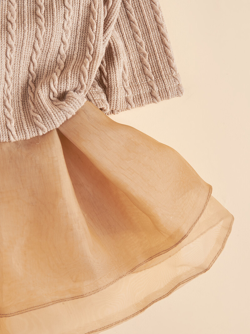 Dog TuTu kleita maziem suņiem silts kostīms, trikotāžas kucēns ar tilla sunītis mājdzīvnieku apģērbs Apģērbs suņiem kaķiem ikdienas valkāšanai