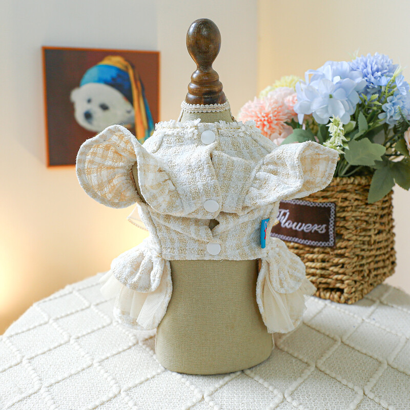 1PC îmbrăcăminte pentru animale de companie rochie Gabrielle de primăvară și toamnă rochie de prințesă de nuntă potrivită pentru câini de talie mică și mijlocie