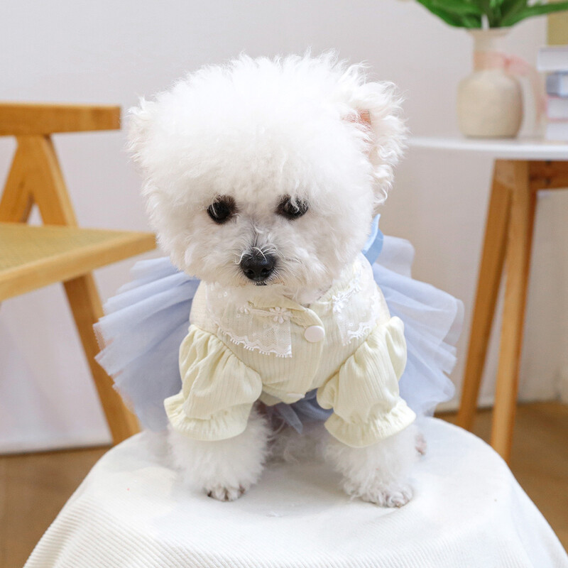 1PC îmbrăcăminte pentru animale de companie, primăvară și toamnă, rochie de prințesă de zăpadă, rochie de mireasă, potrivită pentru câini de talie mică și mijlocie