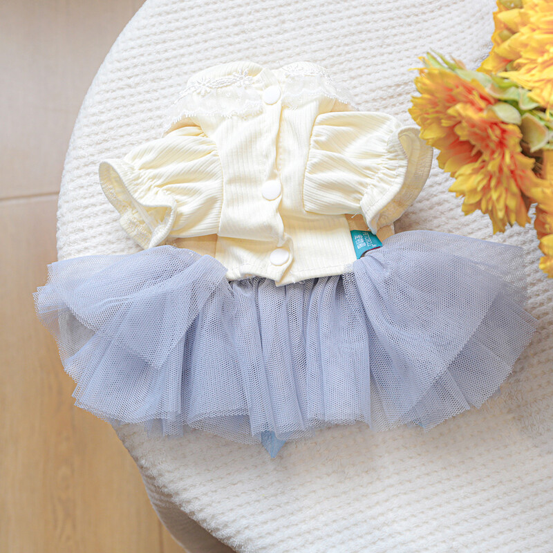 1PC îmbrăcăminte pentru animale de companie, primăvară și toamnă, rochie de prințesă de zăpadă, rochie de mireasă, potrivită pentru câini de talie mică și mijlocie