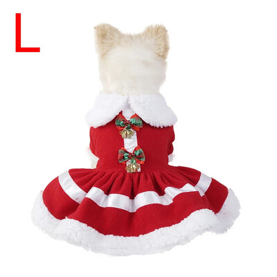 Kalėdinės šunų suknelės mažiems šunims Drabužiai žiemai šiltas sijonas Kalėdų Cosplay Cat Pet Dog suknelė Puošni princesės šuniuko suknelė