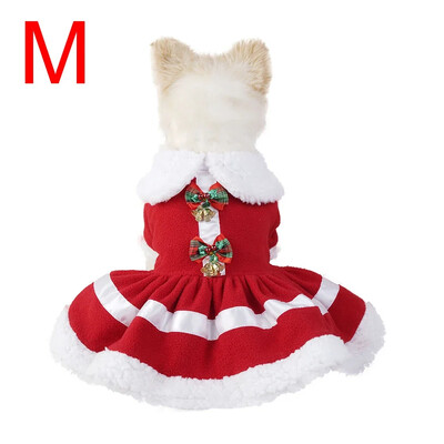 Kalėdinės šunų suknelės mažiems šunims Drabužiai žiemai šiltas sijonas Kalėdų Cosplay Cat Pet Dog suknelė Puošni princesės šuniuko suknelė