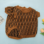 Imbracaminte pentru caini de designer de lux Corgi Bulldog francez toamna iarna Pulover elegant elegant pentru caini mici si mijlocii