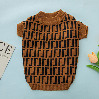 Imbracaminte pentru caini de designer de lux Corgi Bulldog francez toamna iarna Pulover elegant elegant pentru caini mici si mijlocii