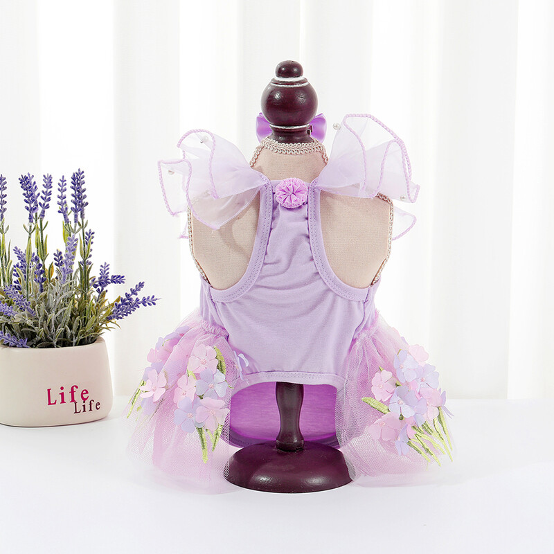 Vasaros augintinės princesės drabužiai naminių šunų suknelė šunims Sijonas vasaros šunų vestuvės Jorko čihuahua pudelis šunims Sijonai kačių suknelės