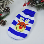 Karácsonyi kis közepes kutyapulóverek Dupla kötőgallér télre Puha vastagodó meleg kölyökkutya ing garbó