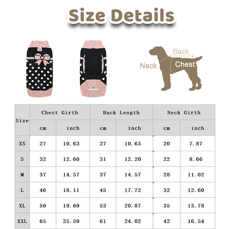 Kalėdiniai drabužiai šuniui taškeliai lanko stiliaus prabangus megztinis Kačiuko trikotažas Čihuahua Jorkšyras Maži Vidutiniai Dideli šunys Žiema Šilta
