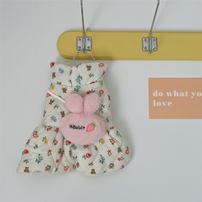 Rudens un ziemas suņu kleita Jauki trusis Mājas rotaļu lācīši VIP Pomerānijas kaķa šnaucers Mazs suns suns Maltas drēbes Svārki