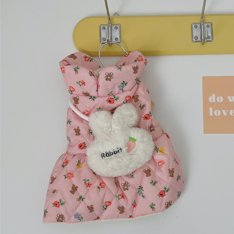 Rudens un ziemas suņu kleita Jauki trusis Mājas rotaļu lācīši VIP Pomerānijas kaķa šnaucers Mazs suns suns Maltas drēbes Svārki