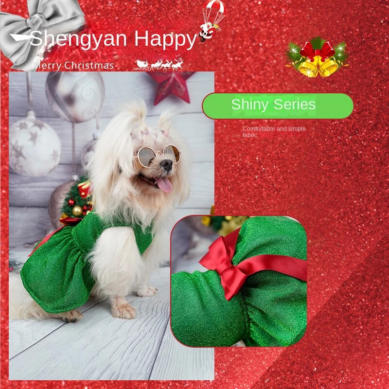 Nauja naminio šuns kalėdinė suknelė šunų kalėdinė suknelė Dovana Seno žmogaus šunų drabužiai