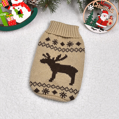 Kalėdiniai šunų megztiniai šaltam orui, minkšta apranga Šiltas žieminis paltas Megzti šunų rūbai mažiems vidutinio dydžio šuniukui