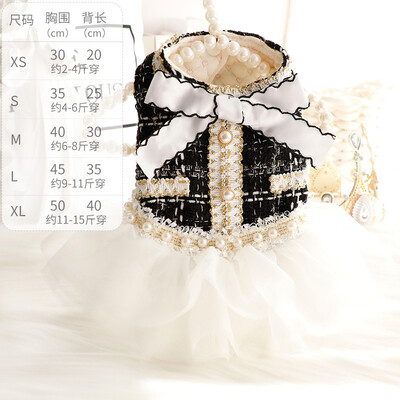 Animal de companie blană mozaic rochie plasă toamnă iarnă fundă pulover haină pisică prințesă fustă pufoasă de iarnă dantelă perlă câine mic ursuleț animal de companie